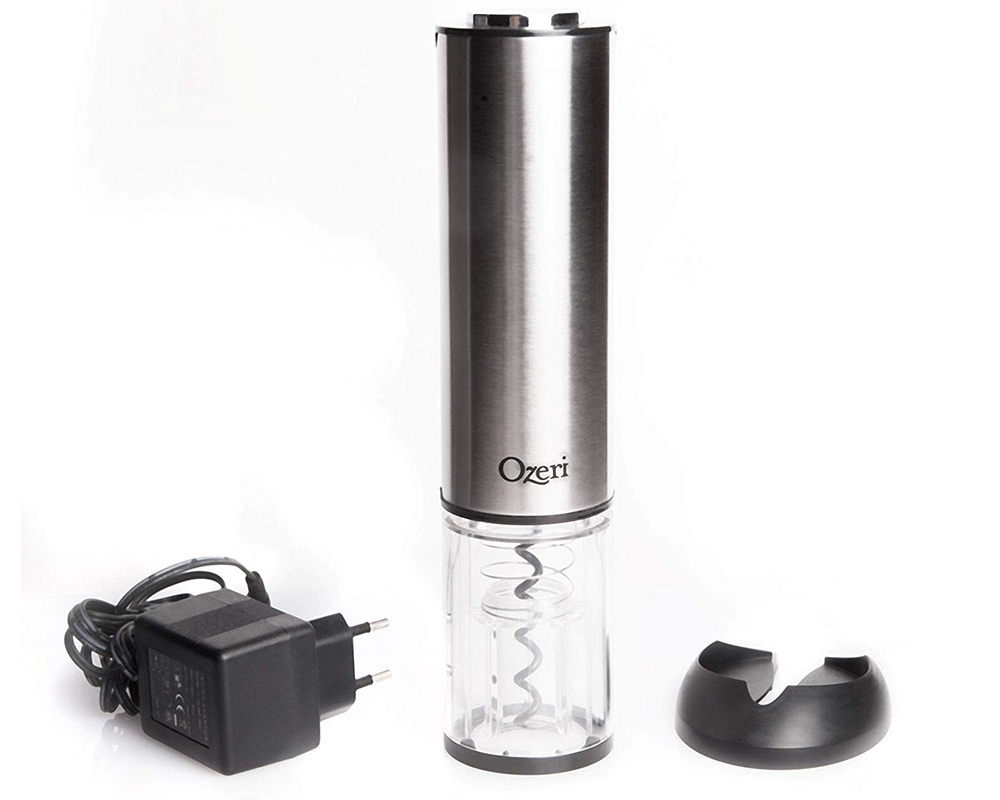 Ozeri Extravo Electric Wine Opener in Stainless Steel with