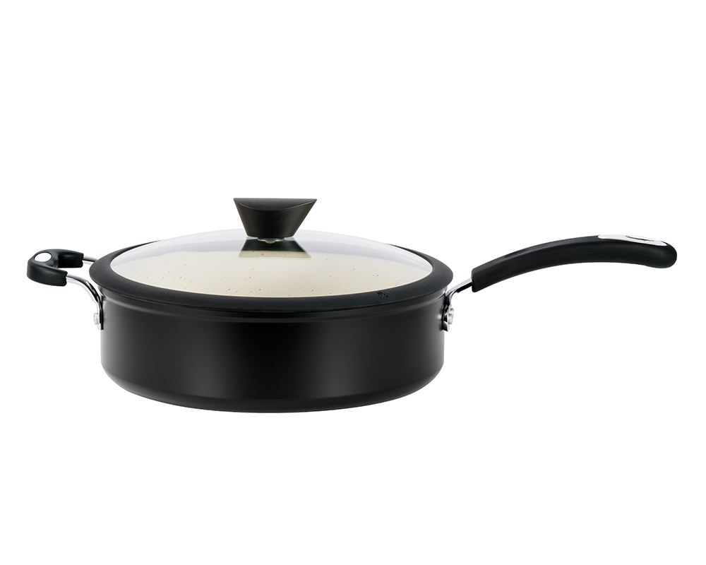 The Stone Earth AllInOne Sauce Pan by Ozeri, with 100