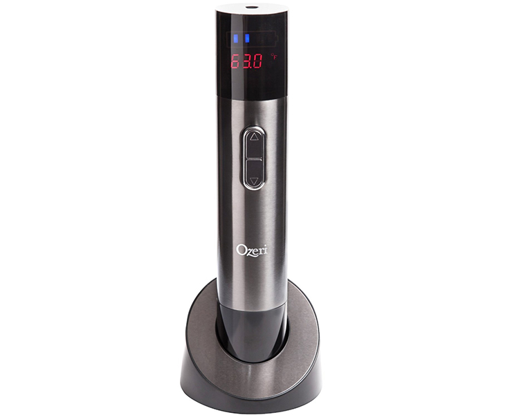 Ozeri.com : Ozeri Maestro Electric Wine Opener in Stainless-Steel, with  Infrared Wine Thermometer and Digital LCD : Electric Wine Bottle Openers :  Kitchen & Dining