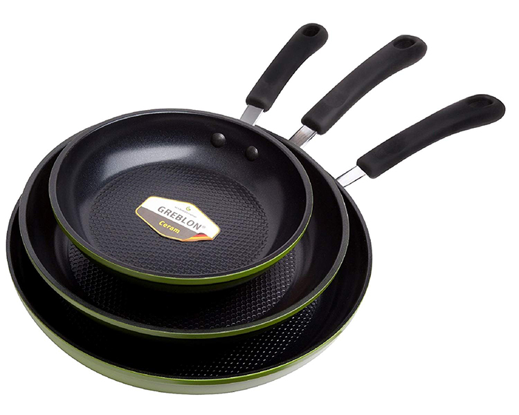 Chat with Vera: Ozeri Green Earth Smooth Ceramic Nonstick Frying Pan,  100-Percent PTFE and PFOA Free by Ozeri (8 Size)