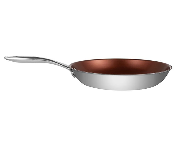 Stainless Steel Pan by Ozeri with ETERNA, a 100% PFOA and APEO-Free  Non-Stick Coating, Bronze Interior