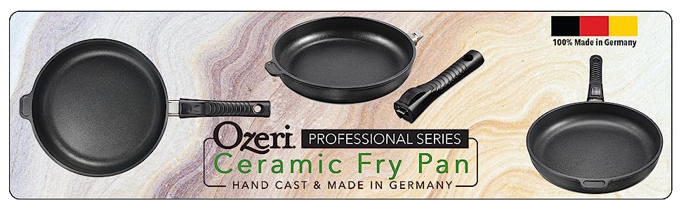 Ozeri Professional Series Ceramic Pan, Hand Cast and Made in Germany