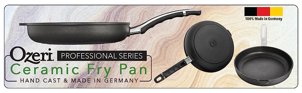 Ozeri Professional Series Ceramic Pan, Hand Cast and Made in Germany