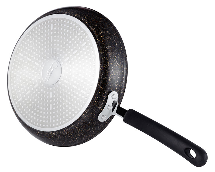 Ozeri 8 in. Stone Frying Pan with 100% APEO and PFOA-Free Stone-Derived  Non-Stick Coating from Germany in Obsidian Gold ZP20-20 - The Home Depot