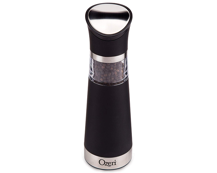 Mata1 Electric Spice Grinder (Black & Silver), Automatic Gravity