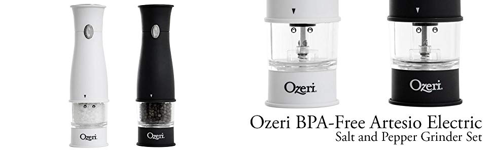 Ozeri Artesio Electric Salt and Pepper Grinder Set BPA-Free