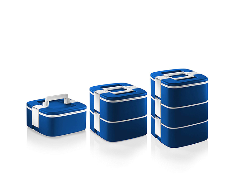 Akozon Lunch Box Kengis + Contenitore Per Alimenti In Acciaio INOX, A 1 – 3 Strati (doppio Strato, Blu) Hot Food Container, Lunchbox,hot Lunch Box,stainless Steel Boxes,hot Containers Kids,warm