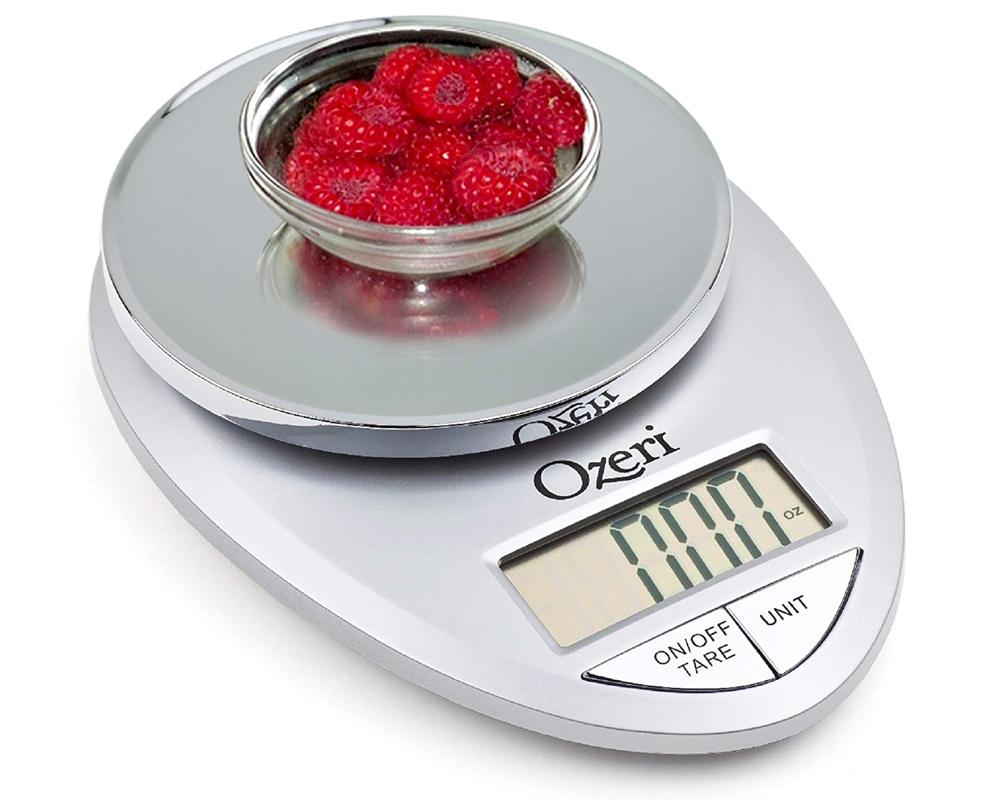 Ozeri Pro Digital Kitchen Food Scale, 1g to 12 lbs Capacity, Elegant Chrome