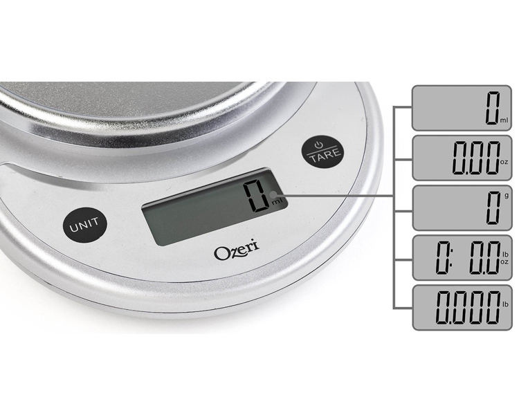 Ozeri Pronto Digital Multifunction Kitchen and Food Scale,Crystal Rose
