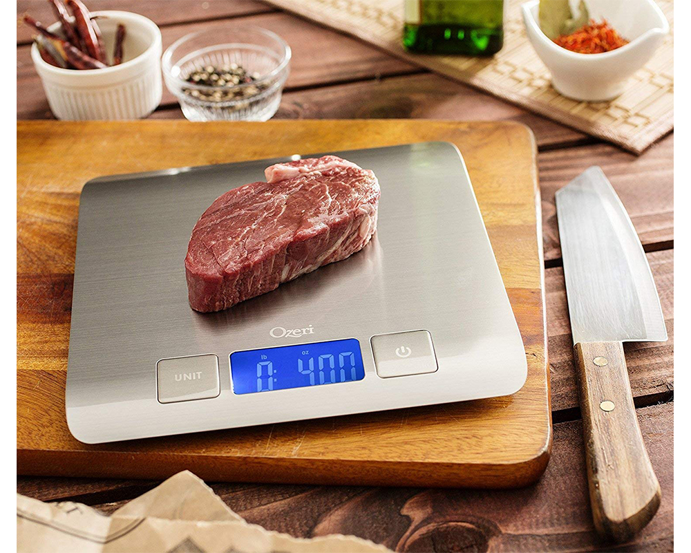 Zenith Digital Kitchen Scale by Ozeri, in Refined Stainless