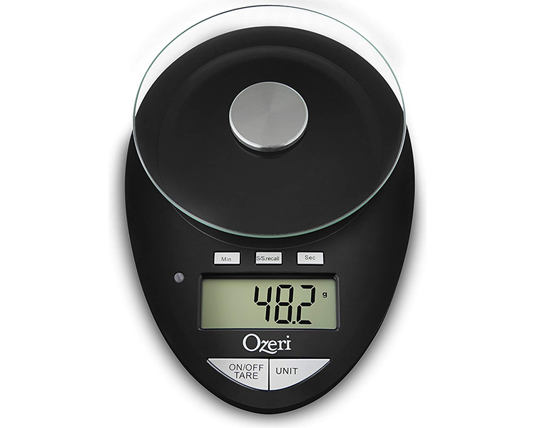 Ivation Glass Top Digital Kitchen Scale w/Timer, Clock