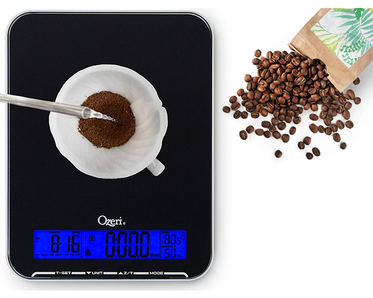 Ozeri Touch Professional Digital Kitchen Scale Tempered Glass, Black