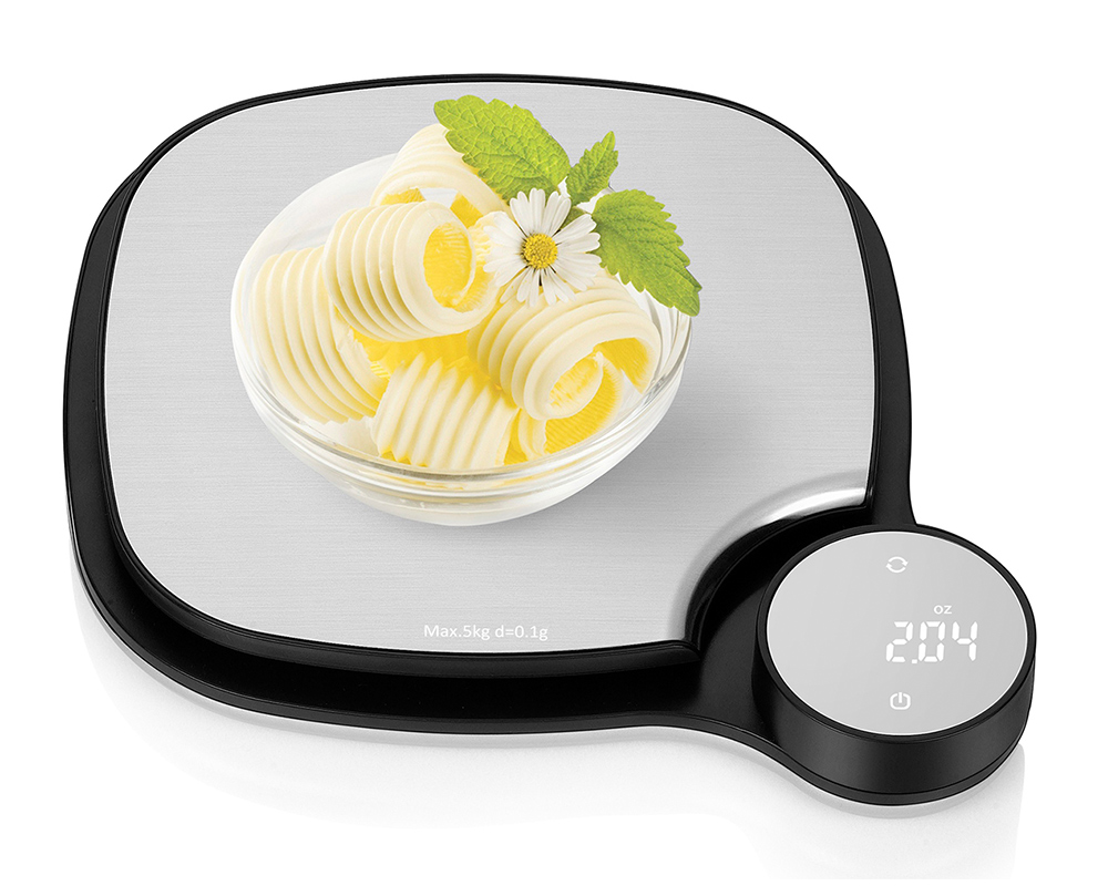 Ozeri ZK26 Kitchen Scale in Stainless Steel, with 0.1 g (0.01 oz) Weighing